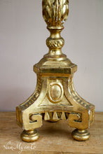 Load image into Gallery viewer, Antique wooden candlestick in bois doré
