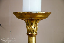 Load image into Gallery viewer, Antique wooden candlestick in bois doré
