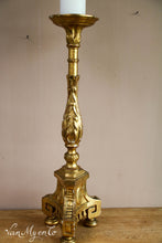 Load image into Gallery viewer, Antique wooden candlestick in bois doré
