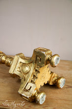 Load image into Gallery viewer, Antique wooden candlestick in bois doré
